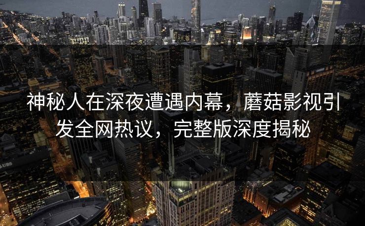 神秘人在深夜遭遇内幕,蘑菇影视引发全网热议,完整版深度揭秘 神秘人在深夜遭遇内幕,蘑菇影视引发全网热议,完整版深度揭秘